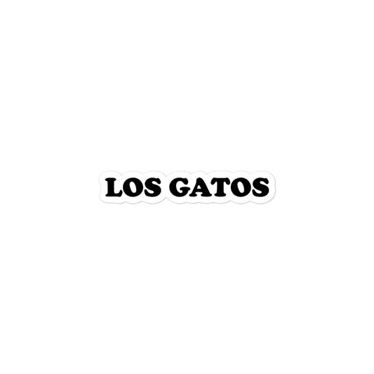 Black Los Gatos Bubble Sticker