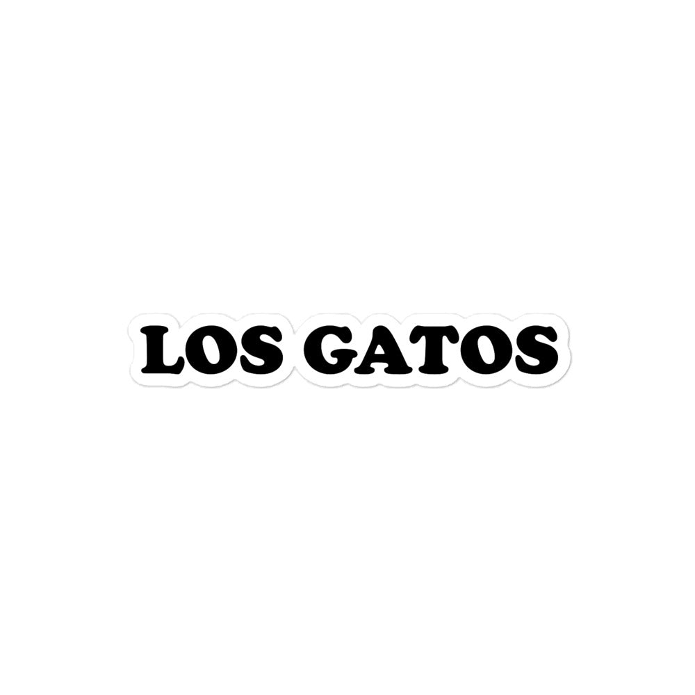 Black Los Gatos Bubble Sticker